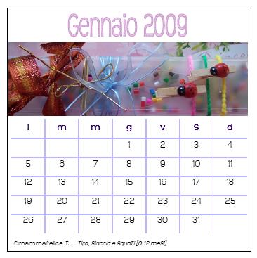 Calendario da tavolo 2009 (e un po' di vacanza)