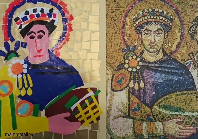 Arte per bambini: mosaico Bizantino e collage